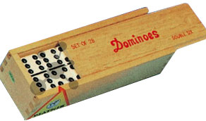 Domino in Holzkassette (28 Steine) (Piatnik)
