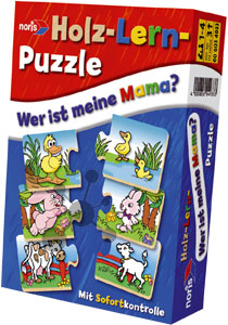 Holz-Lern-Puzzle - Wer ist meine Mama?